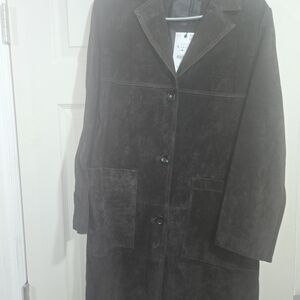 ZARA Women's Brown Suede Coat